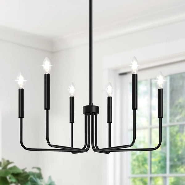 Elegant Black Farmhouse Chandelier for Dining Room