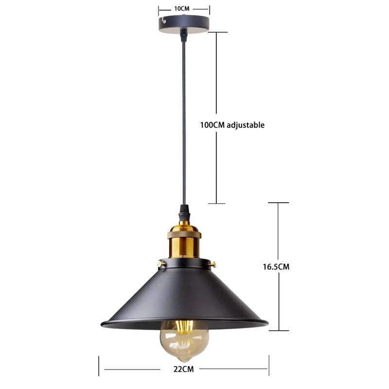 Vintage LED Iron Pendant Light - Cappucci Living