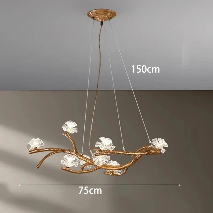 Flower Art Modern Wood LED Pendant Light - Cappucci Living