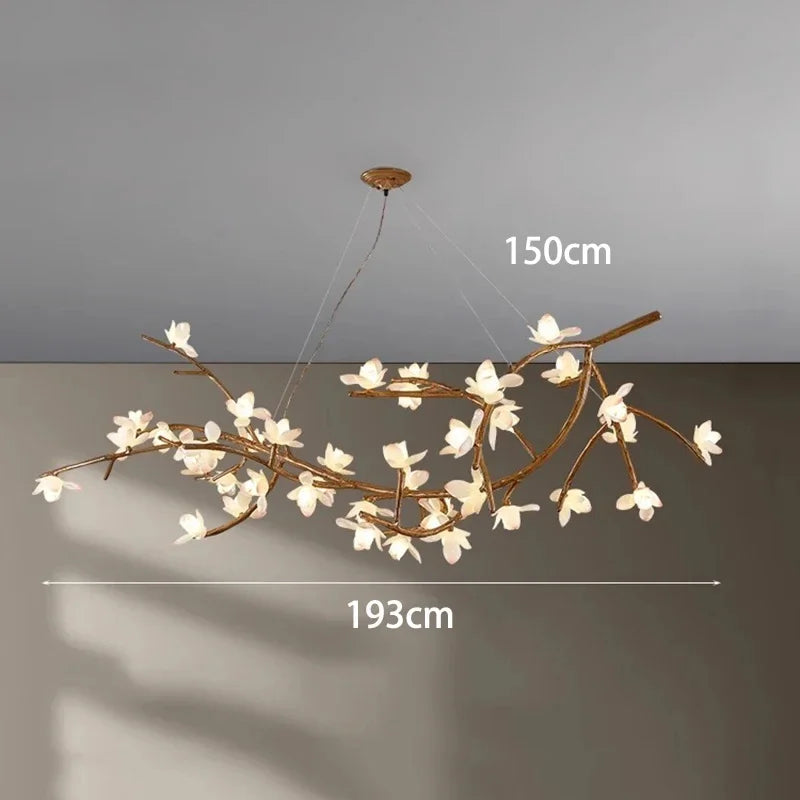 Flower Art Modern Wood LED Pendant Light - Cappucci Living