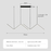 Modern LED Pendant Light Geometric Lines Chandelier - Cappucci Living