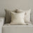 Beige cotton linen throw pillow cover for couch